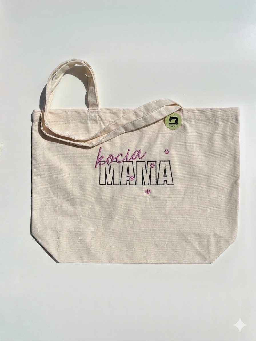 Bawełniana torba „kocia mama” - obrazek 2